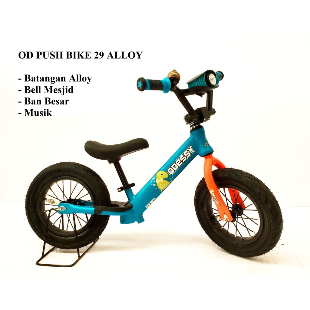 OJOL Odessy Pushbike Alloy Sepeda Anak bonus sarung tangan, pelindung lutut-siku, helm, standar