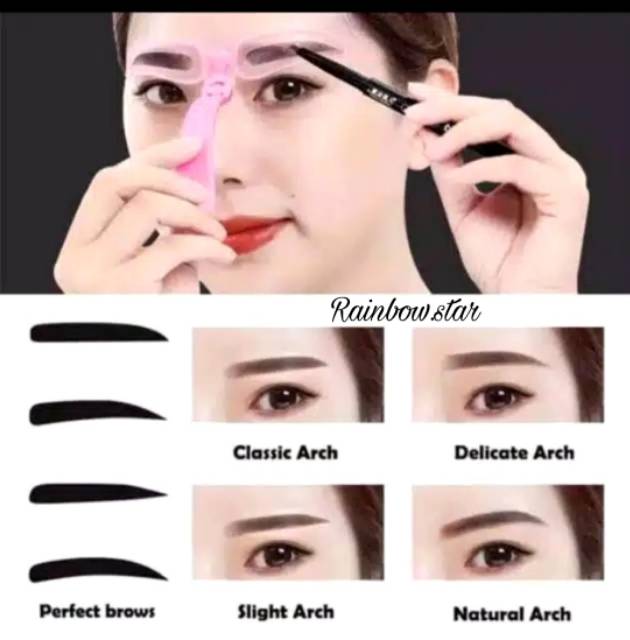 Eyebrow Templete / Cetakan Alis Gagang 8 In 1