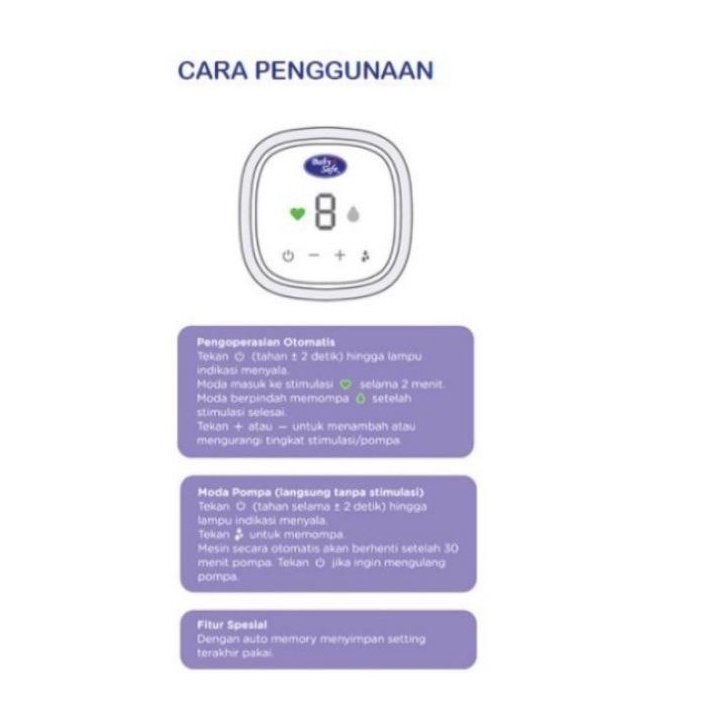 BABY SAFE Single Electric Breastpump Pompa ASI Elektrik Babysafe