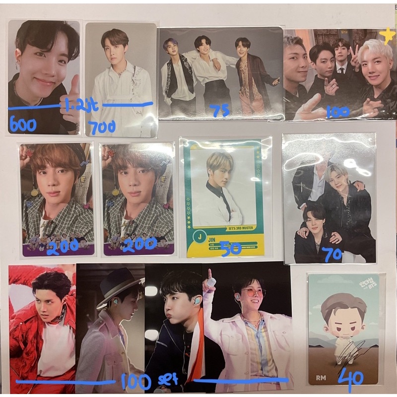 BTS PHOTOCARD jhope hobi jin unit speak yourself sys dispenser ly eu europe love yourself deco kit h