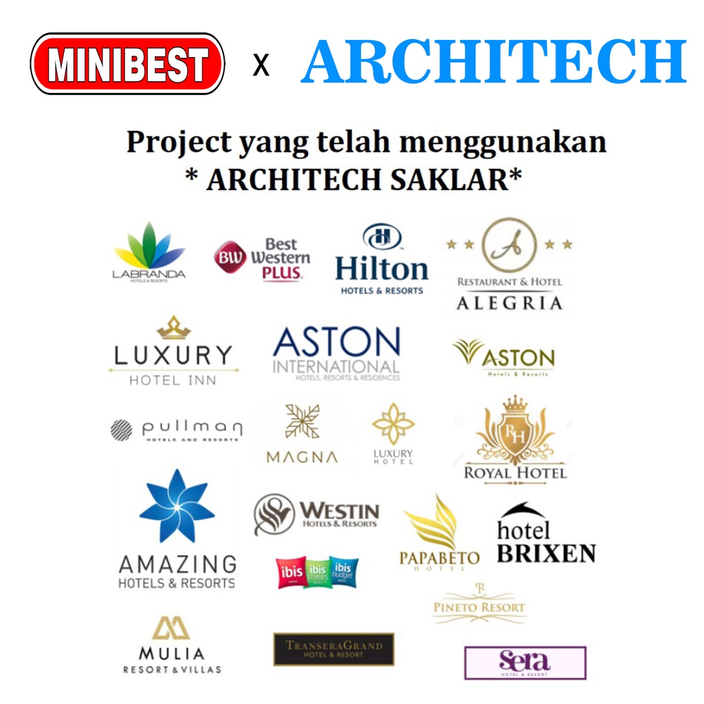 [MB] ARCHITECH B9 PLATINUM SILVER SAKLAR LAMPU/ STOP KONTAK SAKELAR/ CETEKAN/ COLOKAN