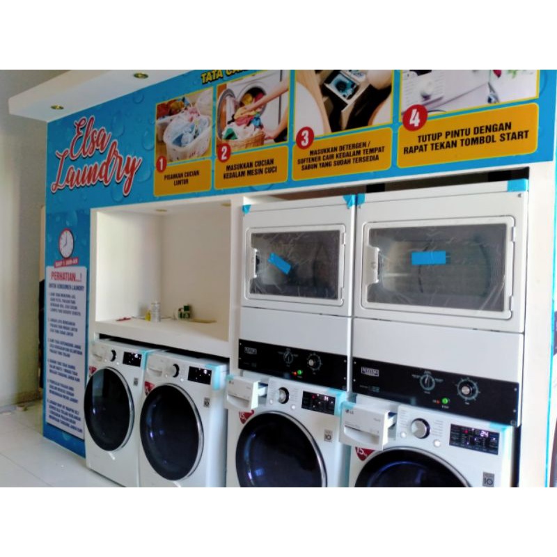 Mesin Laundry Murah/ Washer LG 15 kg/ Drayer Maytag MDG 20