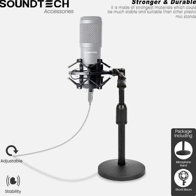 SOUNDTECH Table Stand for Mic Condenser Soundtech Microphone Star Seller