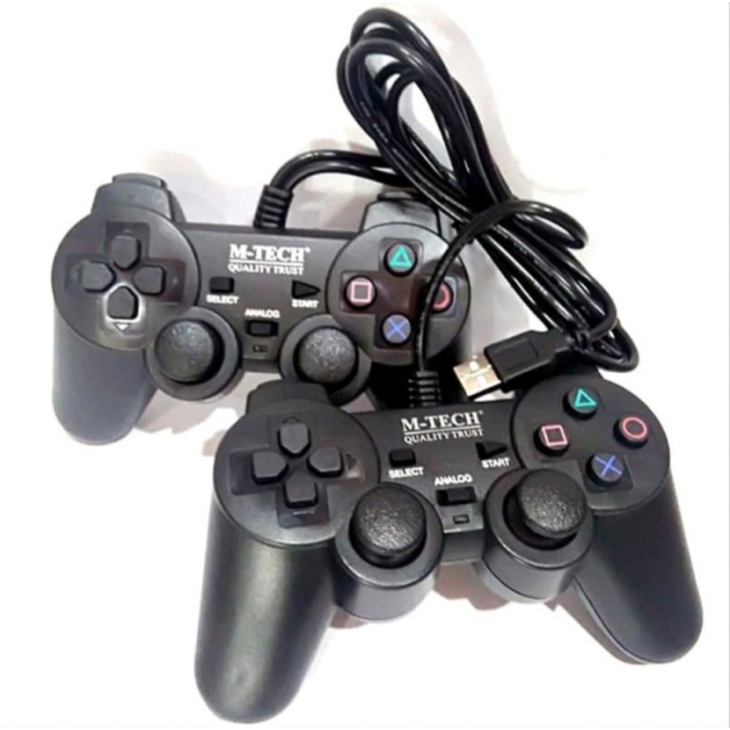 Stick Double M-Tech Gamepad Control Di PC Komputer Laptop PS3 USB Kabel