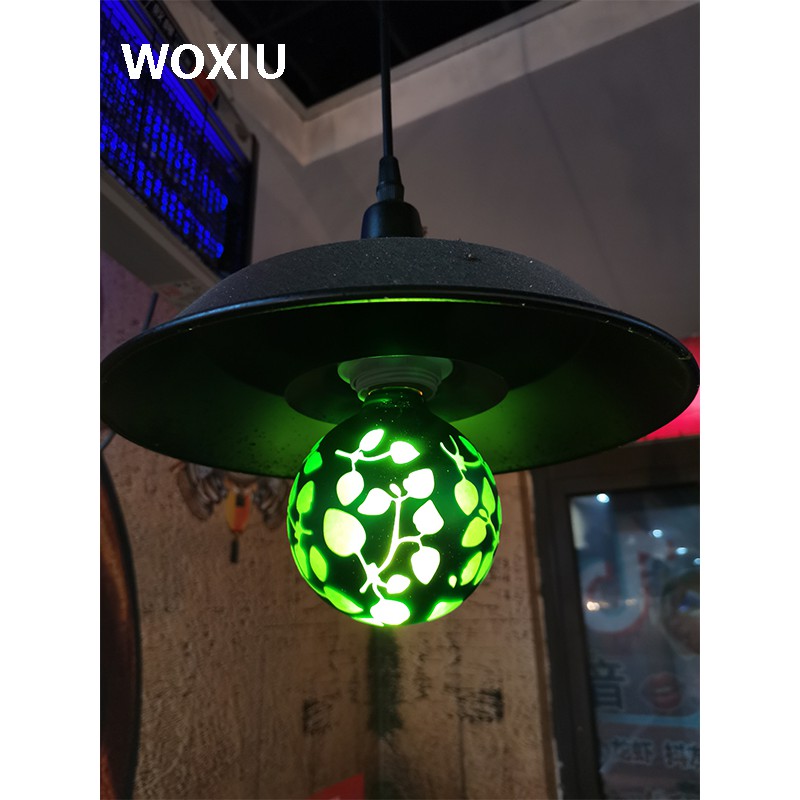 WOXIU Dipimpin lampu  hijau daun Muslim liburan dekorasi  