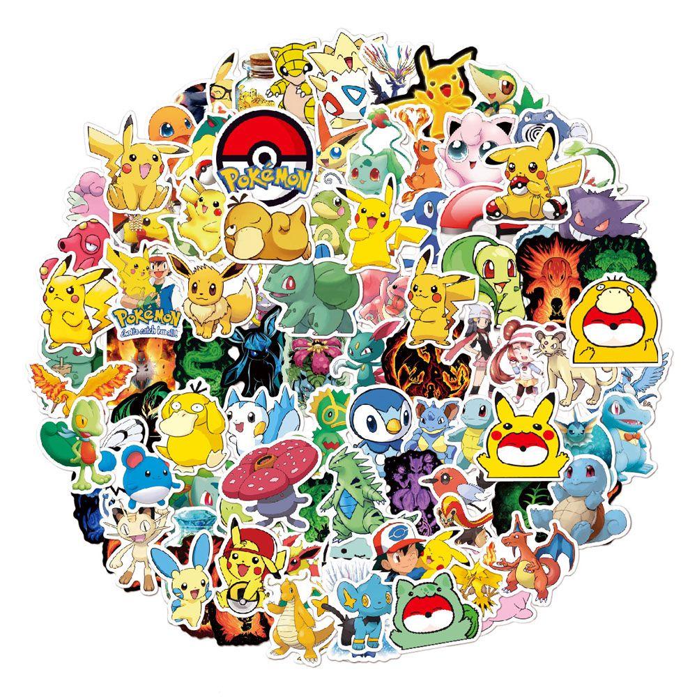 Mxbeauty Stiker Pokemon Mini DIY Dekorasi Klasik Anime Motor Sekolah Kantor Perlengkapan Koper Pokemon Skateboard Animel Stickers