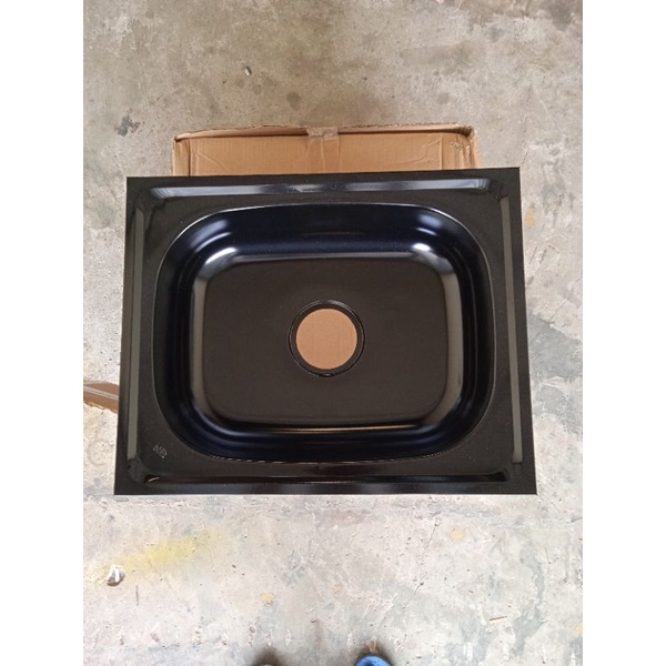 Bak Cuci Piring Wastafel Kitchen Sink Stainless Black 50x40 cm  / Paket Lengkap Bak cuci piring &amp; Kran Air