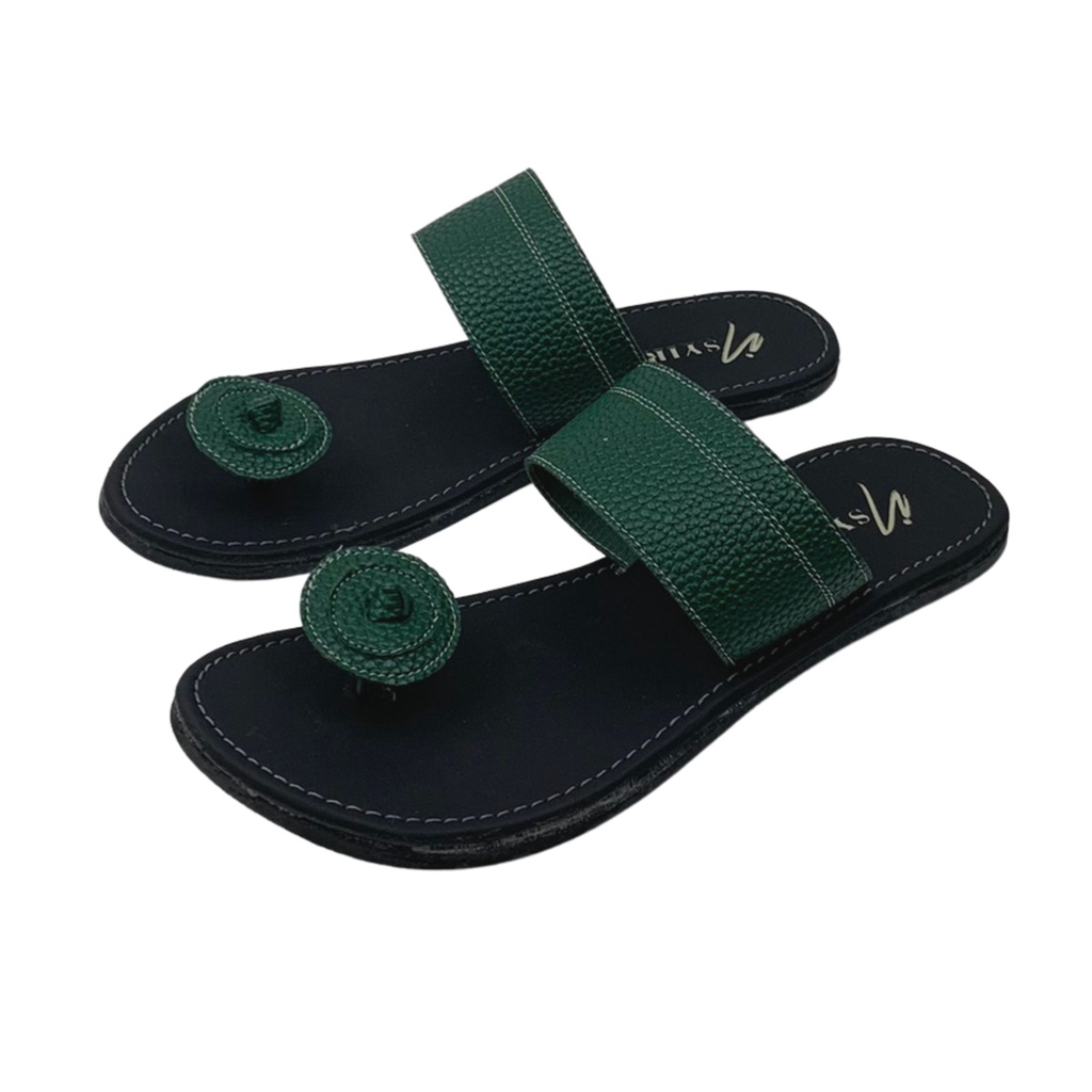 Insyira - Sandal Papirut Wanita Juliana / Sandal Slop Wanita Non Slip Alas Hitam