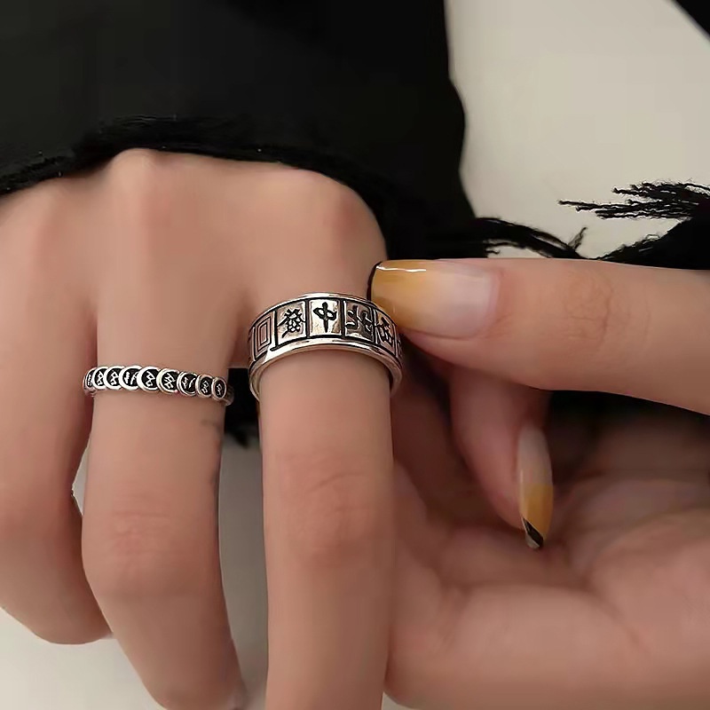 Qian Duoduo Cincin Mahjong Trendy Untuk Wanita