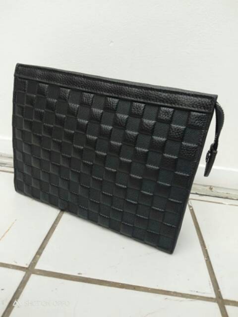 Handbag clucth kulit asli import