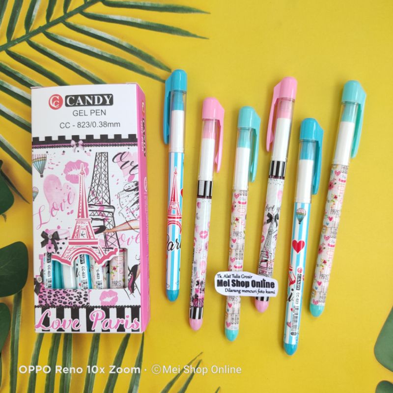 

ISI 12 PCS Pulpen Gel Karakter Lucu Paris