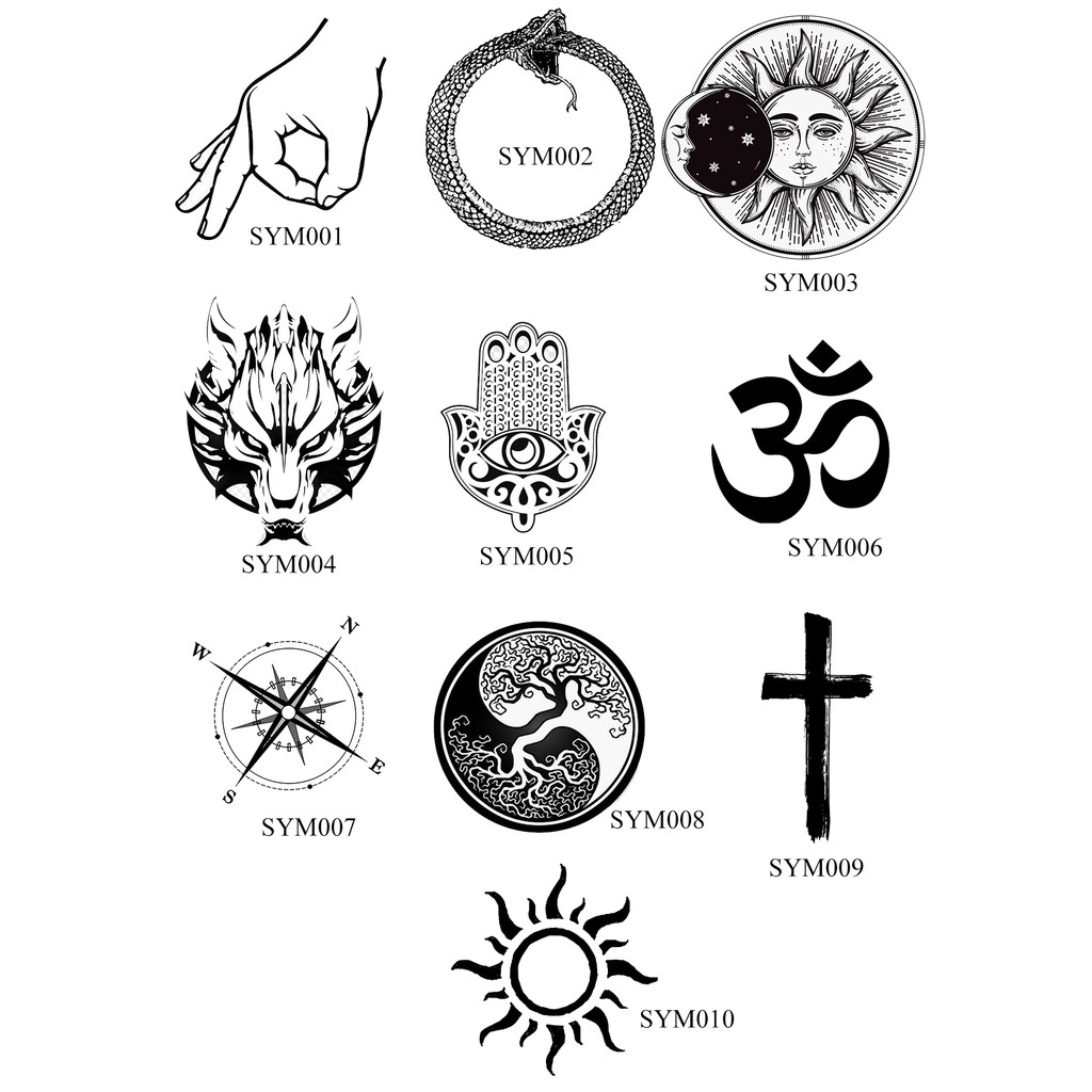 【SYMBOL 1】Tato Temporer/Tattoo Temporary/Temporary Tattoo ANTI AIR BERKUALITAS IMPORT ECER