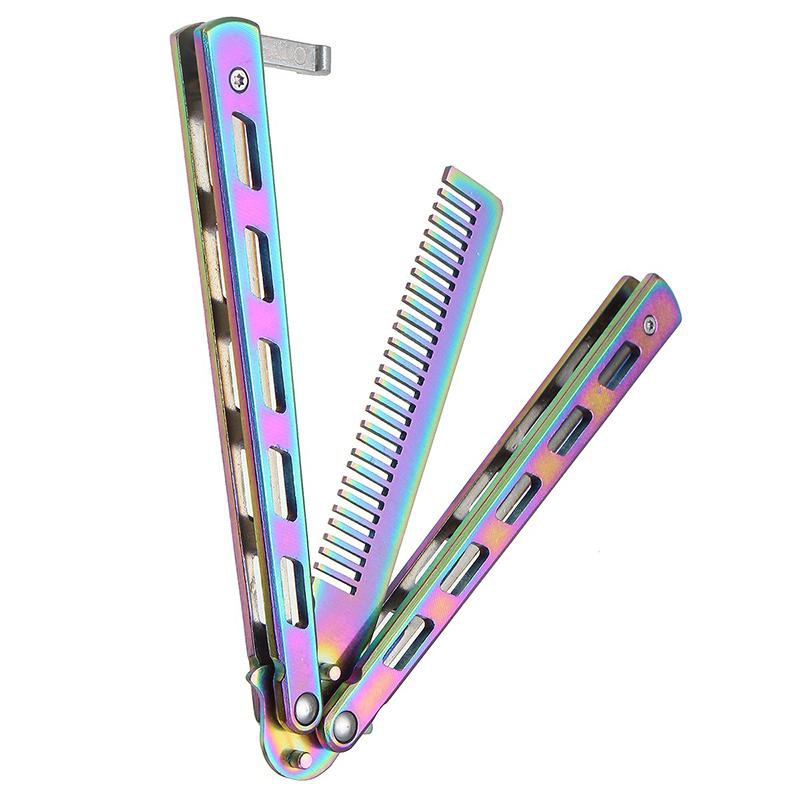 Sisir Besi Butterfly Bentuk Sisir Balisong Training Knife Pisau Latihan