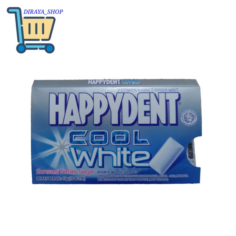 

Permen karet Happydent Cool White Blister isi 10 butir-Sensasi Nafas Segar