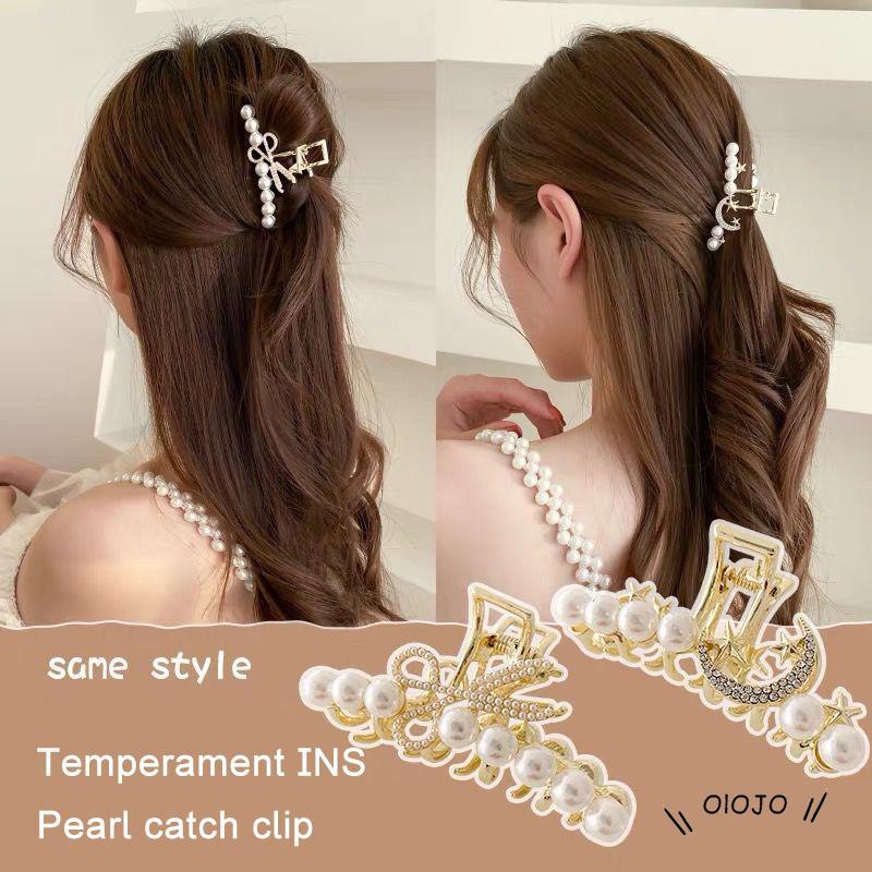 【COD】jepit rambut gunting mutiara Jepit Rambut Bahan Metal Aksen Mutiara Dan Berlian Imitasi Untuk Mandi ol2