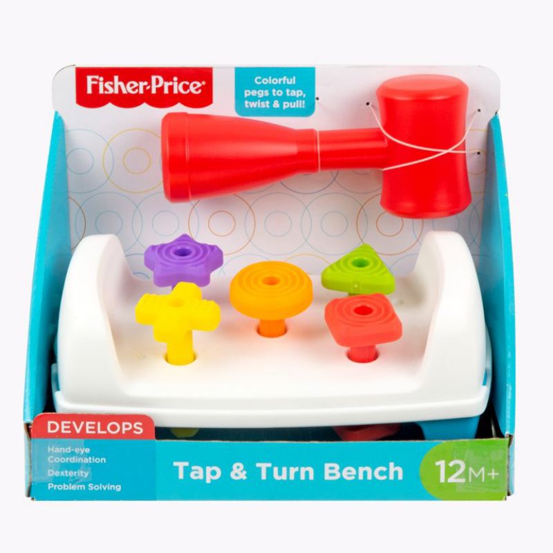 Fisher Price Tap & Turn Bench / Mainan Edukasi Bayi