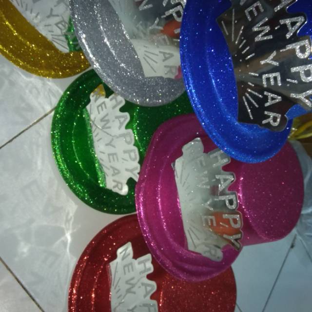 10 pcs topi gliter tahun baru new year hat