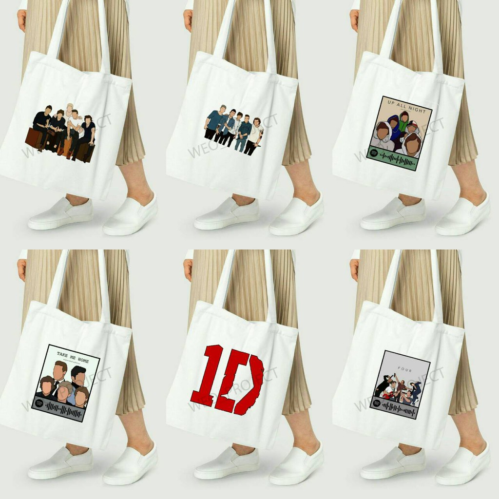 TOTE BAG KANVAS MURAH / TOTE BAG WANITA / TOTE BAG ONE DIRECTION