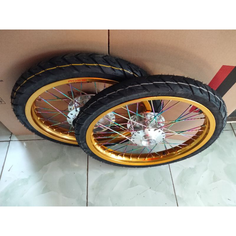 velg paketan jari jari cb 150 r old/new ring 17x185/160 plus ban