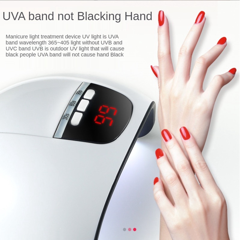 Pengering Kutek Kuku Gel Nail Art 54W PROFESIONAL Smart Portable Lampu UV LED Nail Dryer YZ23 54W Manicure Lamp Third Gear Timing Smart Grill LED Dual Light Source Nail Phototherapy Machine Nail Lamp Hot-selling nail art dryer LED nail art lamp UV lamp