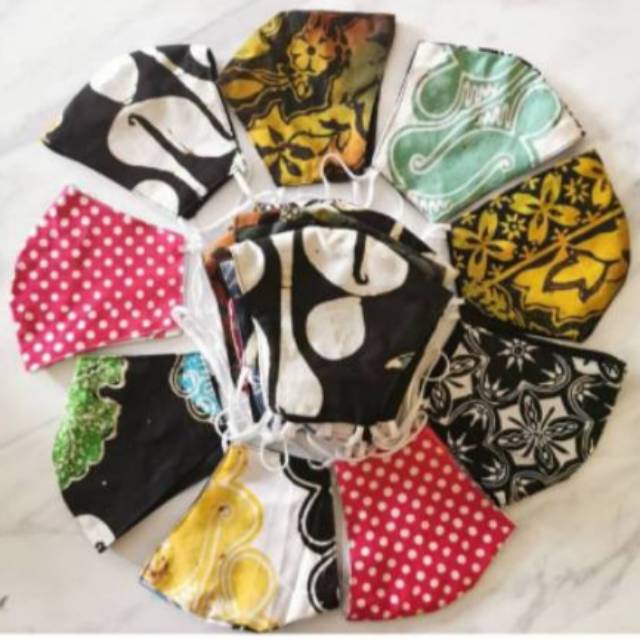  Masker  Kain Masker  Batik 3 ply Masker  Murah  Masker  Kain 3 