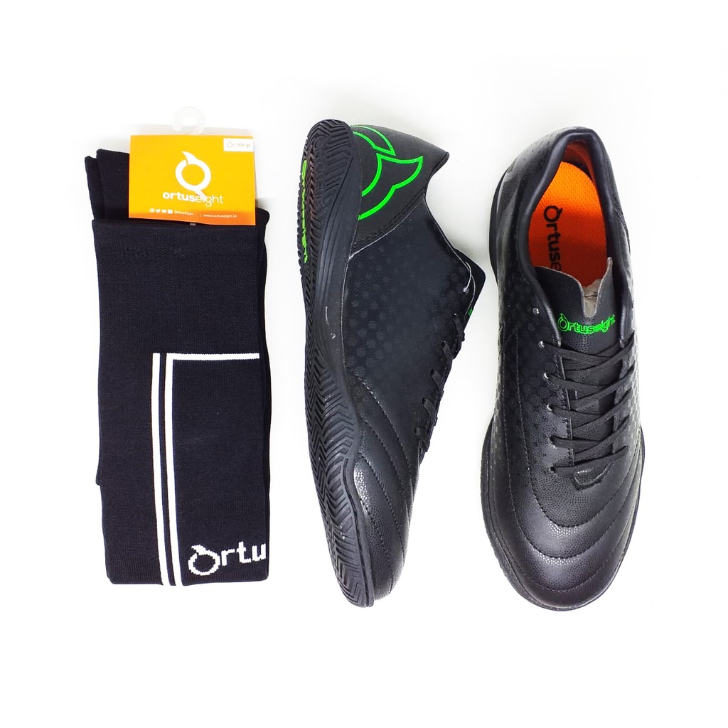 Sepatu Futsal  Ortuseight  Utopia IN Balck Negro GRATIS 