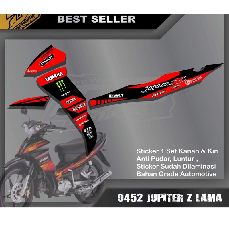 0115 STRIPING STICER JUPITER Z LAMA STIKER LIST VARIASI KEREN
