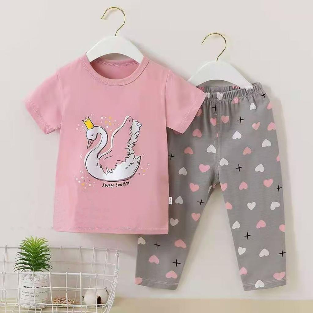 BANYAK MOTIF piyama anak lengan pendek celana panjang import anak kubao 1-6 tahun cowok cewek