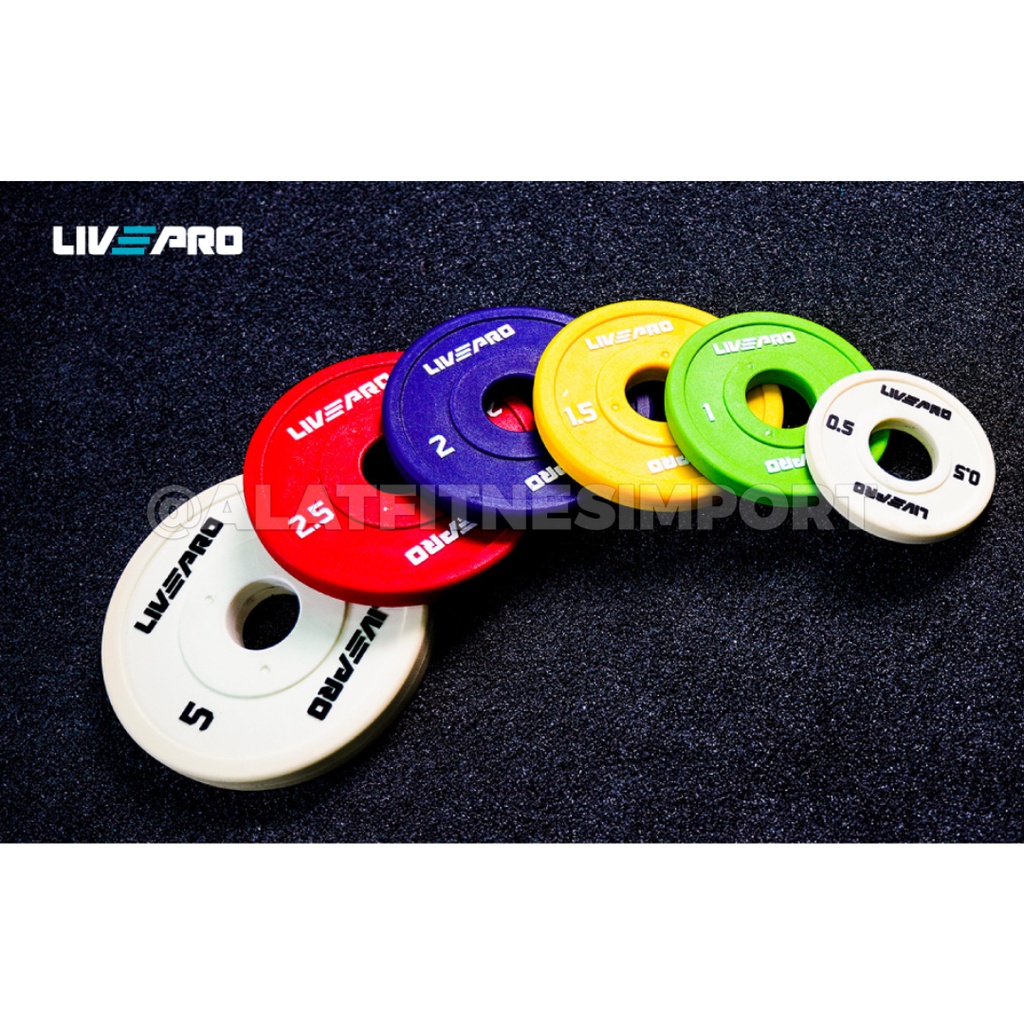 Change Plate Barbel 0.5kg - 5kg Plat Beban Barbell Dumbell Livepro Fitness