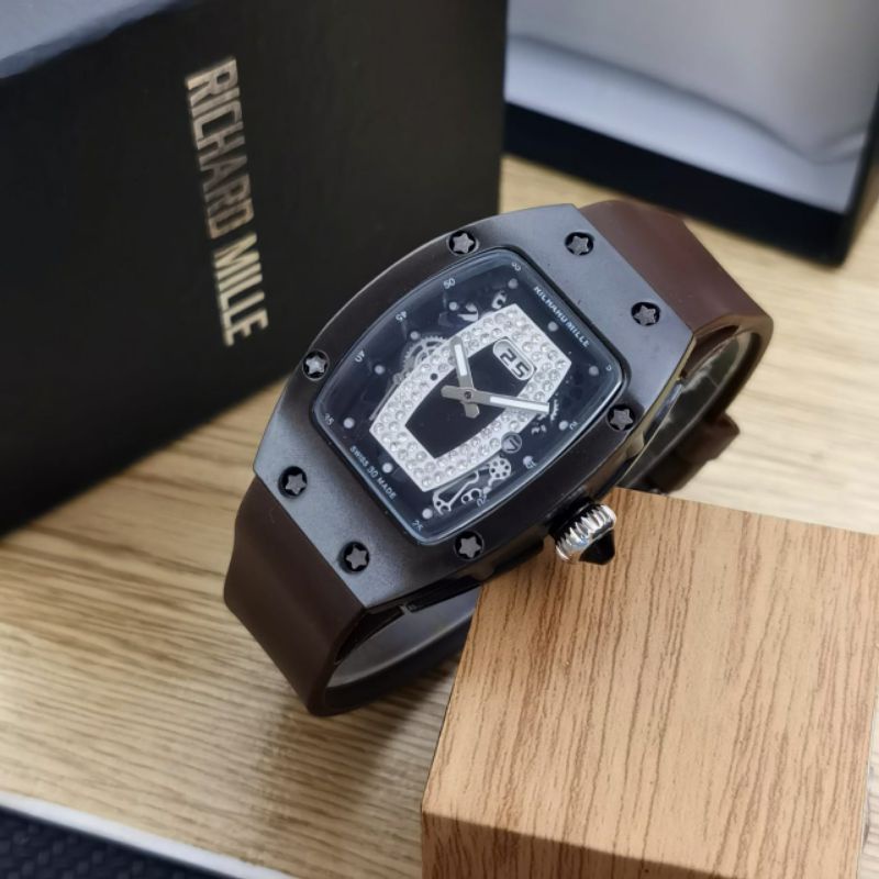 JAM TANGAN WANITA RICHARD MILE RM B. B RUBBER SEMI SUPER