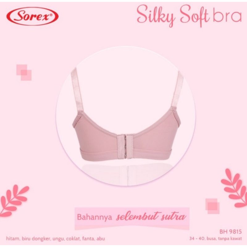 Sorex Bra Silky Soft Cup Besar 9815 Tanpa Kawat Setara Cup B-C