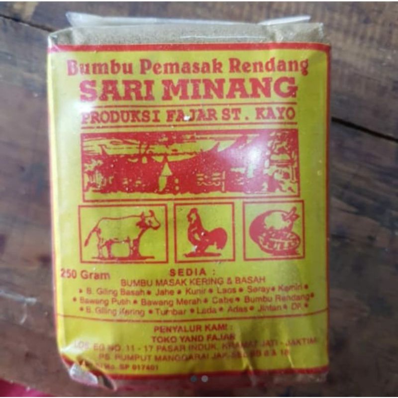 

Bumbu Sariminang rendang/Bumbu Sariminang kambing 250gram.