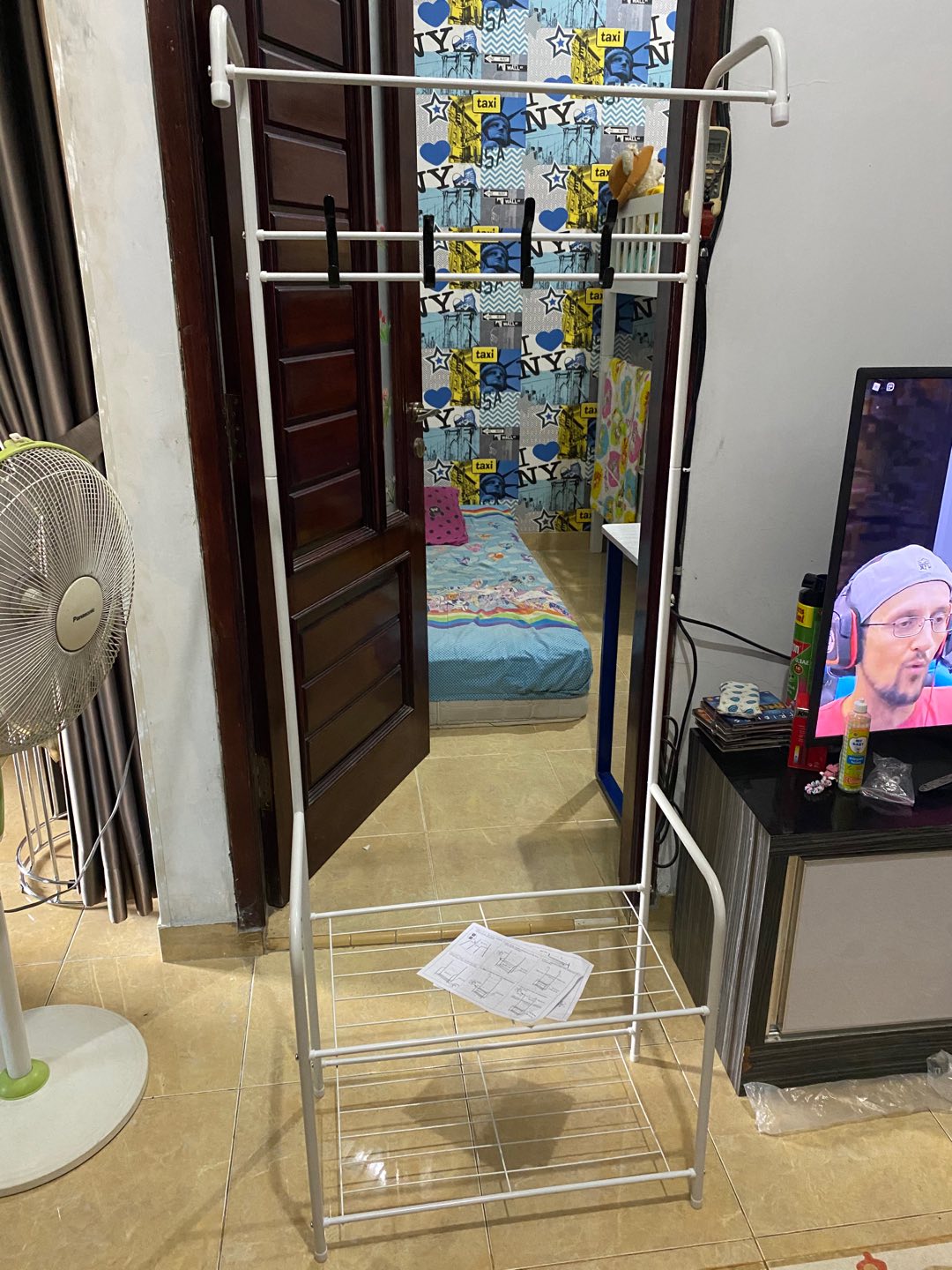 Rak Baju Lemari Baju Serbaguna Tanpa Cover Stand Hanger