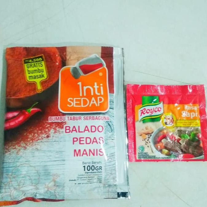 

BUMBU TABUR INTI SEDAP BALADO PEDAS MANIS 100GR FREE ROYCO SACHET