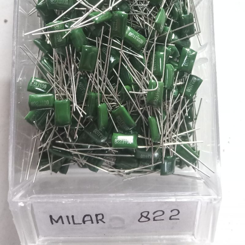Kapasitor Milar 822 100v Capacitor Mylar 8n2 8.2nf 0.0082uf
