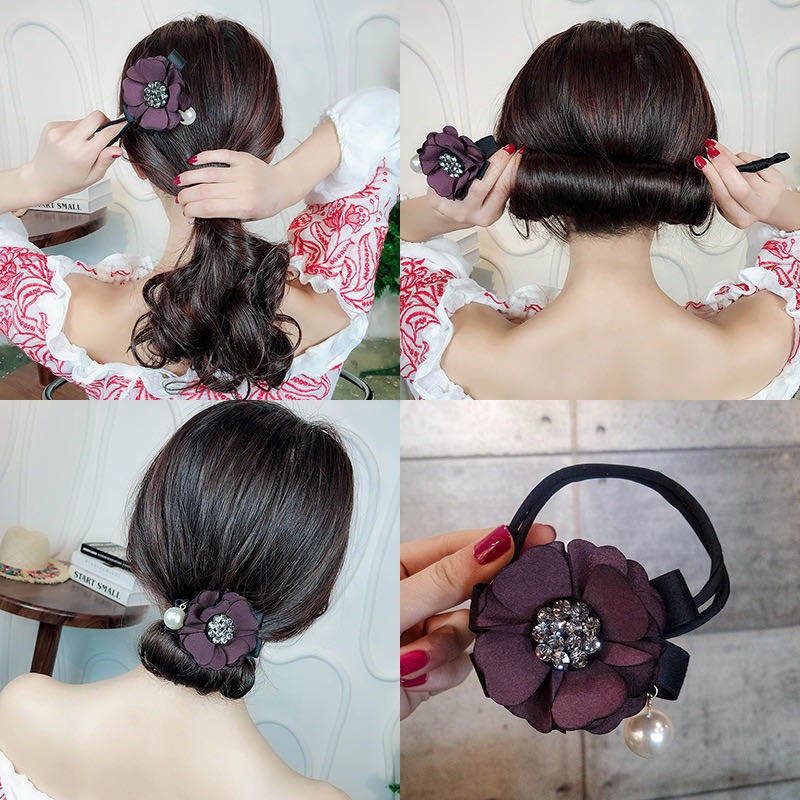 Ikat Rambut dengan Hiasan Bunga DIY untuk Wanita/Aksesoris Rambut Bandana Dengan Hiasan Bunga DIY