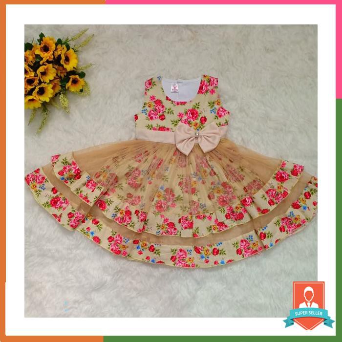 Dress Pesta Anak/Bronsy/ Fancy /Dress /Gold