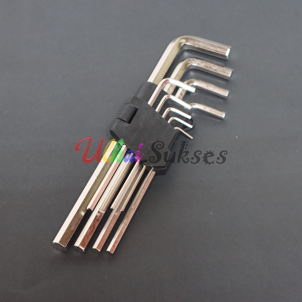 Kunci L Set l Konci L Lengkap HexKey Kombinasi HEX KEY WRENCH Bahan Chrome Vanadium Steel 1 Set 9 PCS Konci L Murah