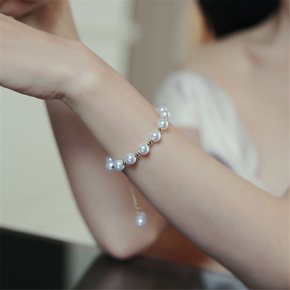 Gelang Desain Mutiara Mewah Mewah Fashion Korea