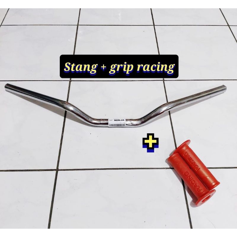 Stang Stir Ninja - Universal Semua Motor stang model ori tebal murah bonus dengan grip racing merah