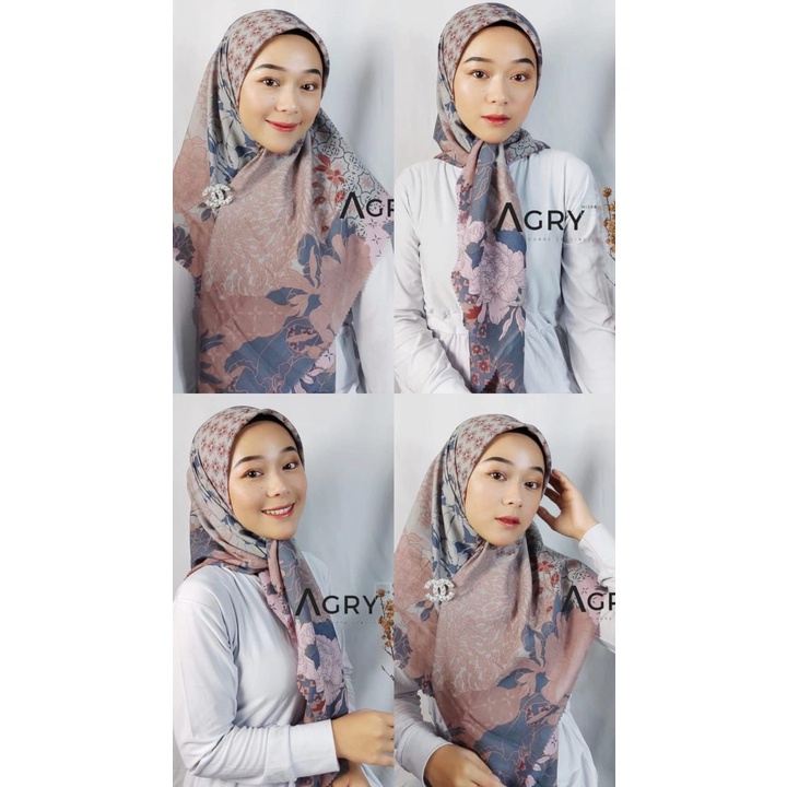 ᴀɢʀʏ Hijab Segiempat Motif Voal 110