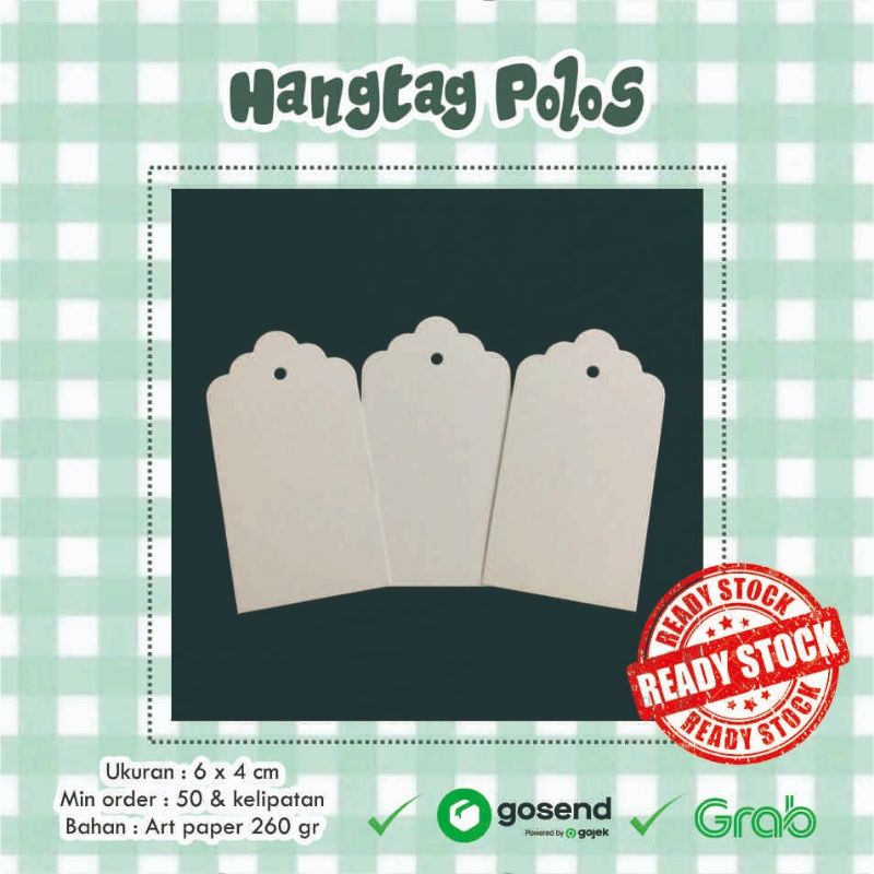 

[25 pcs] Hangtag Polos / Tag polos / Hangtag baju / Name Tag