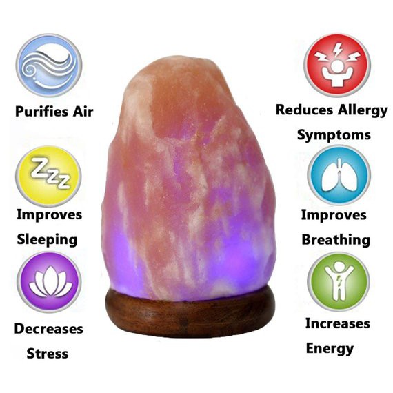 Nature Concept USB LED 7 COLOR Himalayan Salt Lamp Lampu Garam Himalaya