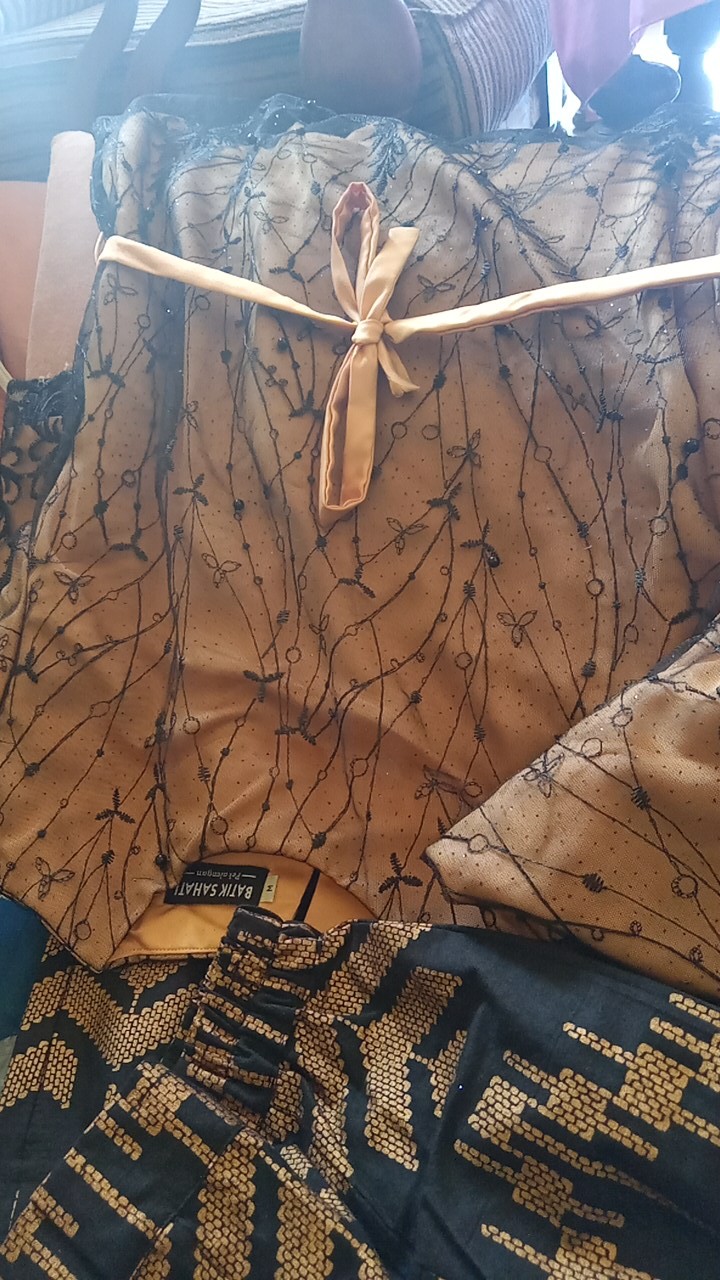 Set Batik Couple Adara Black (kemeja Batik, Rok Batik, Kebaya Adara Black)