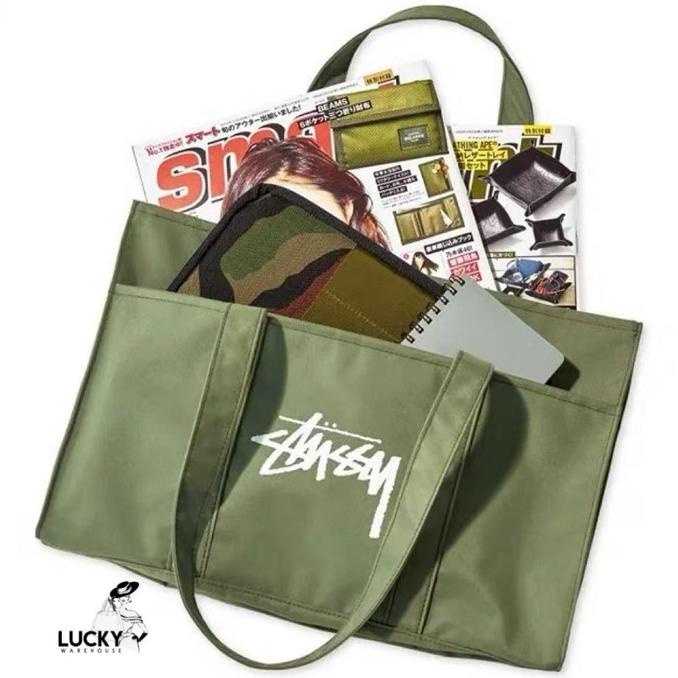 New Stussy Military Green Tote Bag - Original 100%