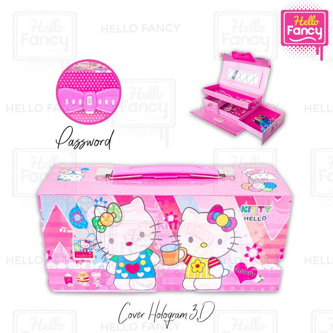 

Tempat Pensil Karakter Kartun Hologram Password Bertingkat BB-3031 - Hello Kitty