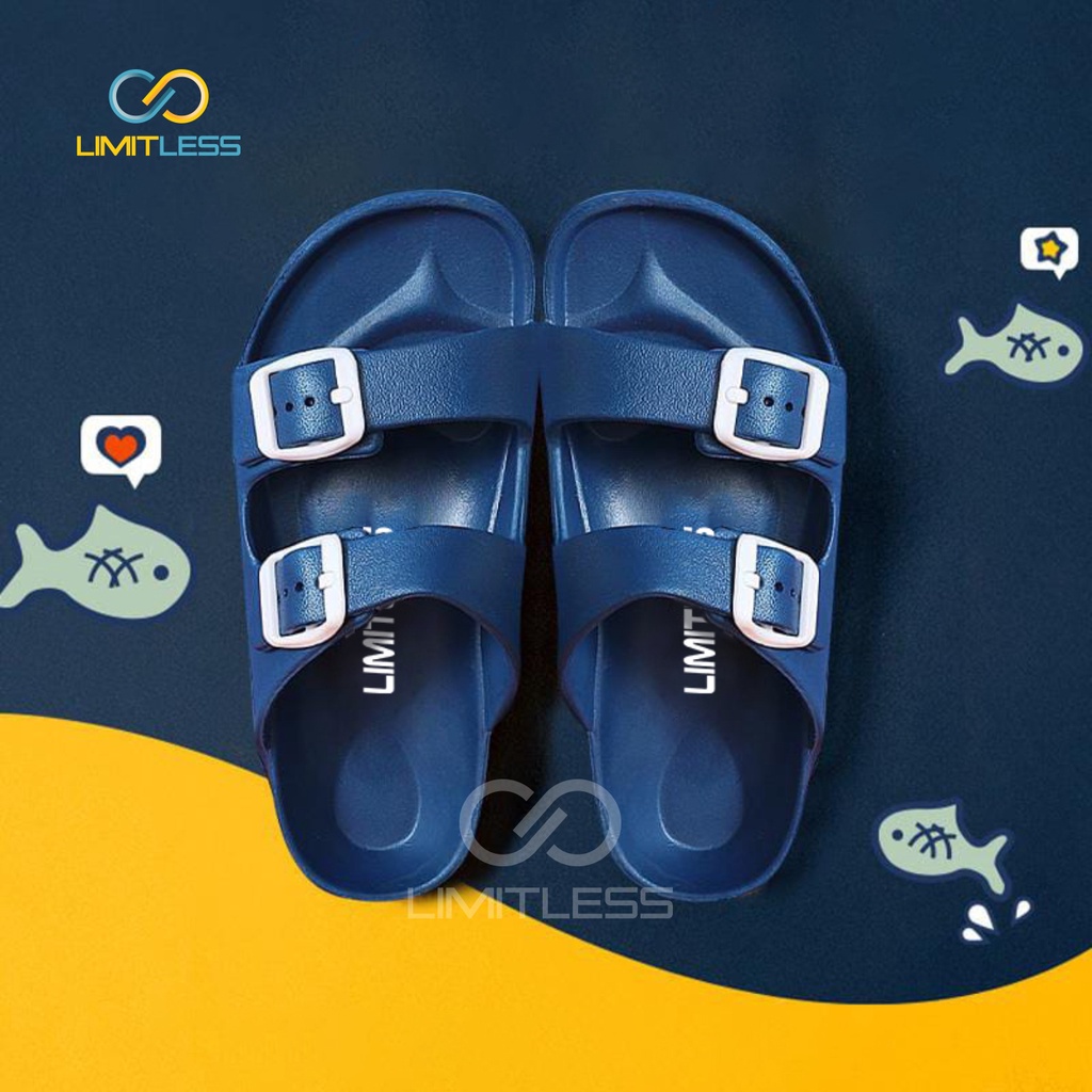 Sandal Anak Cowok Cewek Slop Eva Lucu Sendal Slip On Anak Laki Laki Perempuan Selop Santai Strap Dua