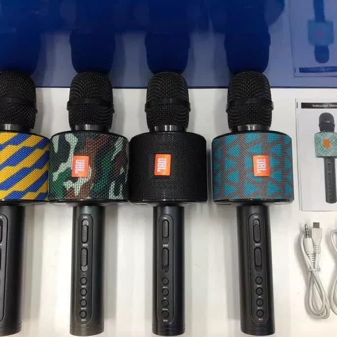 MURAH Mic JBL V8 Karaoke SMULE KTV bluetooth wireless Microphone Speaker