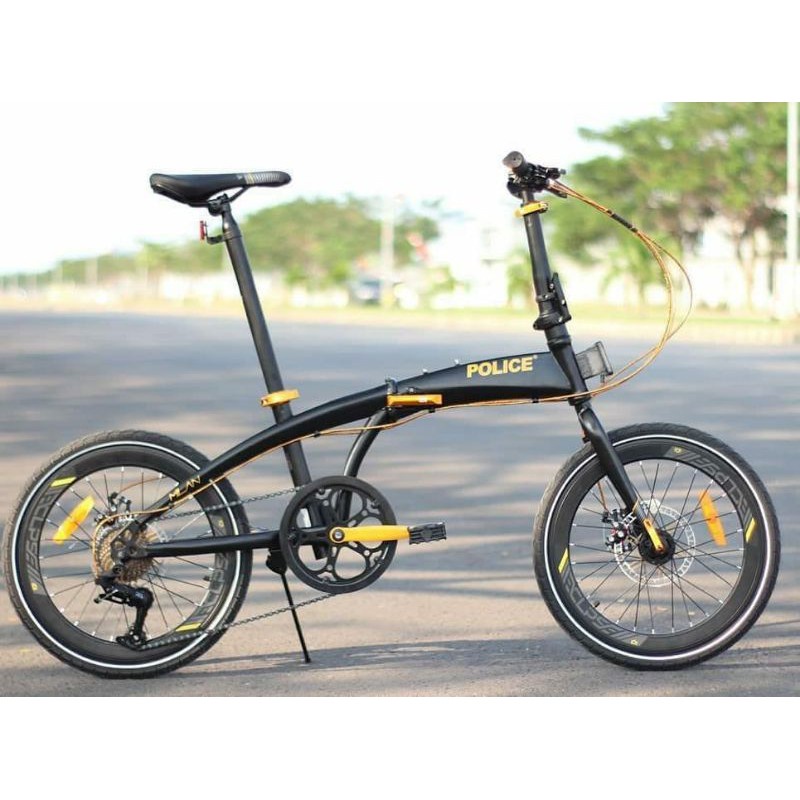 Sepeda Lipat 16 20 inch Element Police Milan 8 Speed