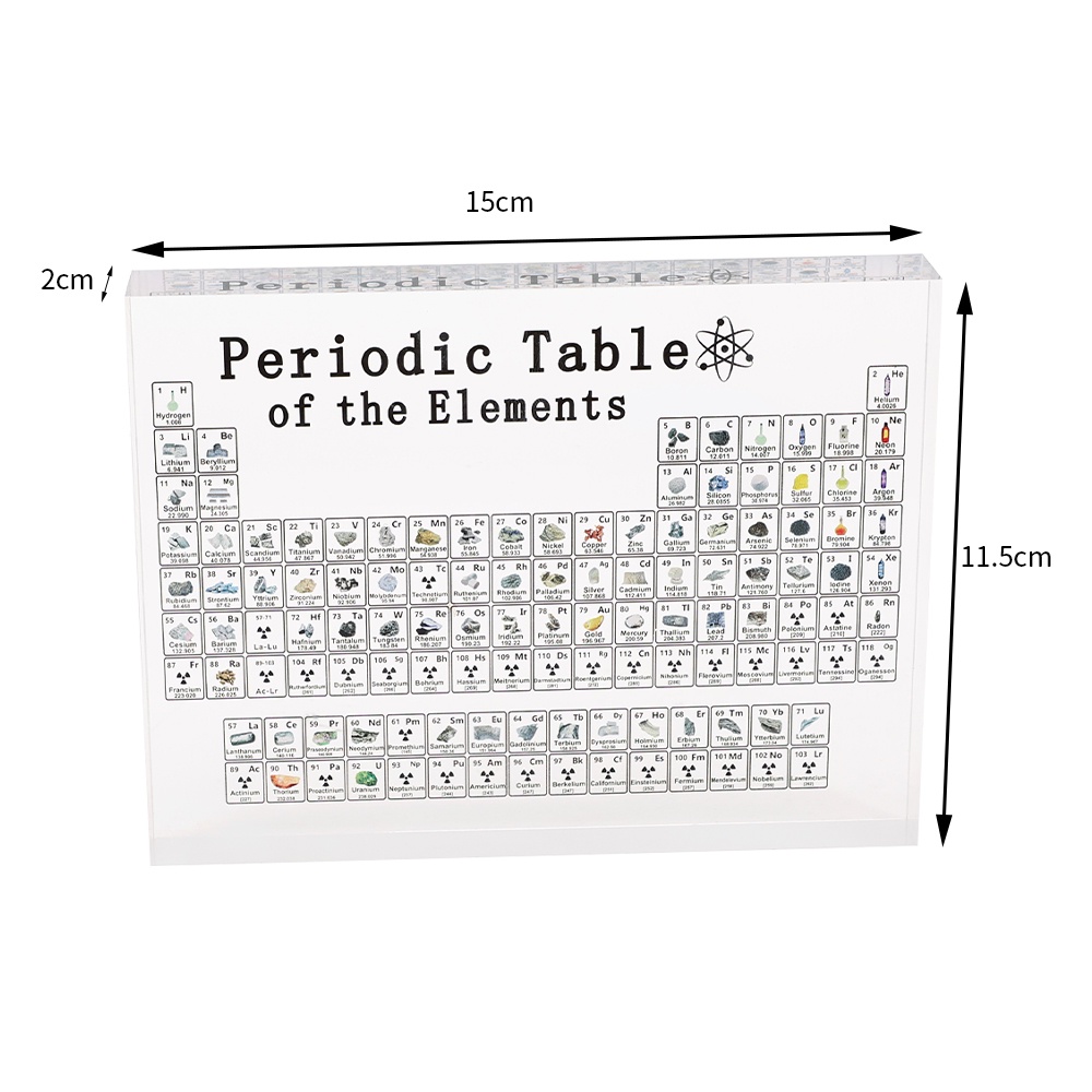 Samples Sekolah Belajar Hari Sekolah Art Hadir Ulang Tahun Anak Akrilik Bening Kimia Periodic Table Dengan Elemen 85-bit Pajangan Home Decor Letter Ornament